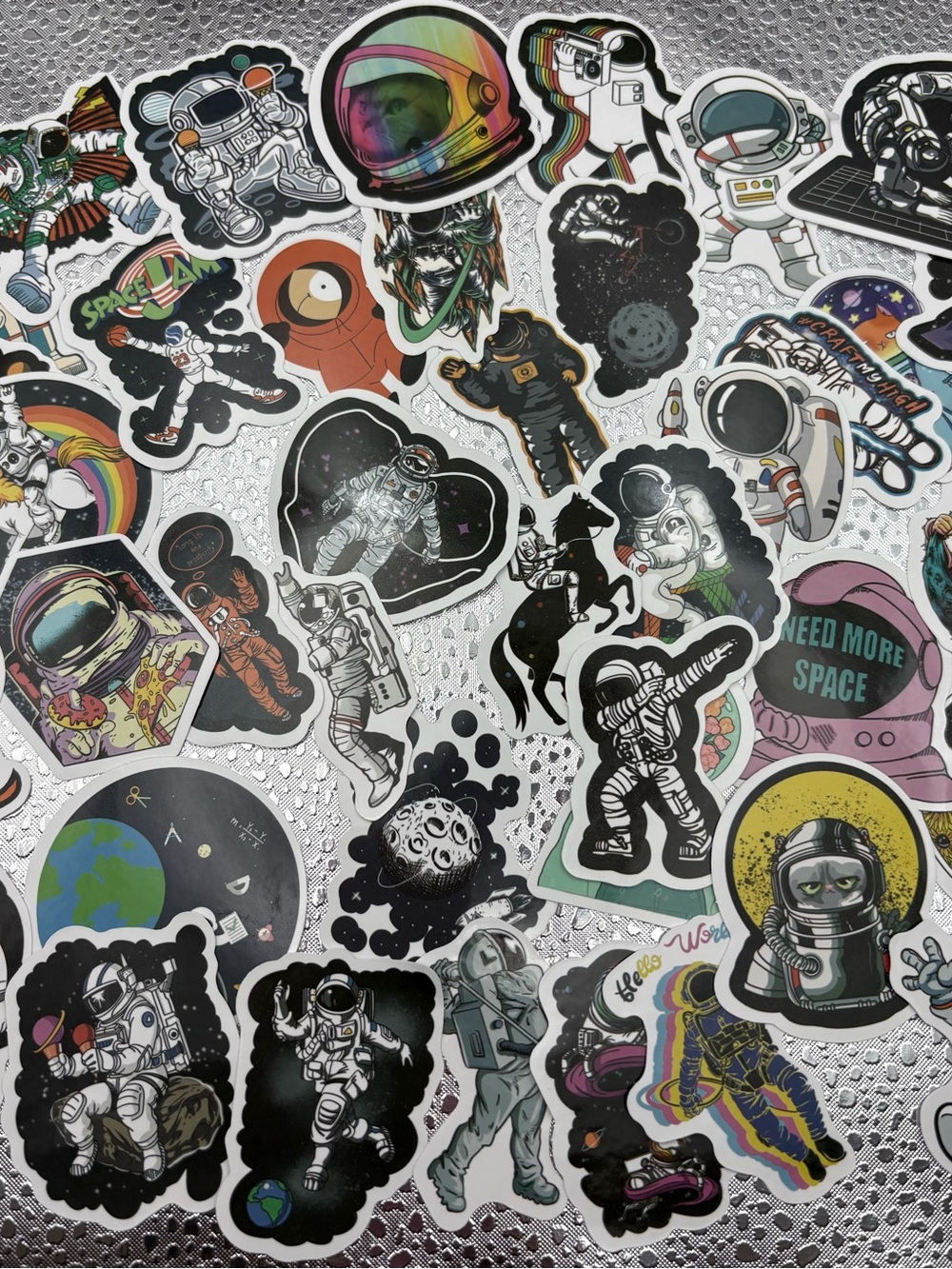 40+ Space Astronaut Stickers Waterproof Vinyl Water bottles Laptops Skateboards